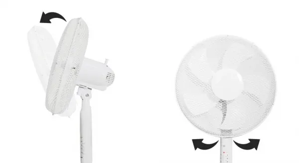 Stojanovýventilátor45 Wsdiaľkovýmovládaním-biely