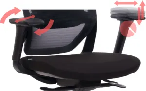 MERCURY Ergonomická kancelárska stolička SWIFT, čierna