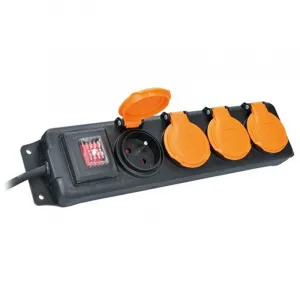 Predlžovací kábel 3m/4z 3x1,5 IP44 SOLIGHT PP332