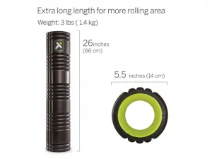 TriggerPoint GRID 2.0 Foam Roller, masážny valec, 66 cm, černý