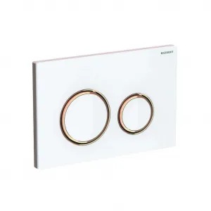 GEBERIT - Sigma21 Ovládacie tlačidlo splachovania, biela/červené zlato 115.650.SI.1