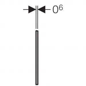 GEBERIT - Sigma60 Krycí rámček na Sigma60, kefovaný chróm 115.641.GH.1