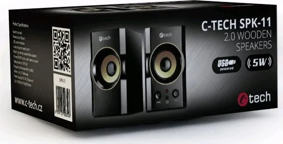 C-TECH SPK-11/Stereo/5W/Černá