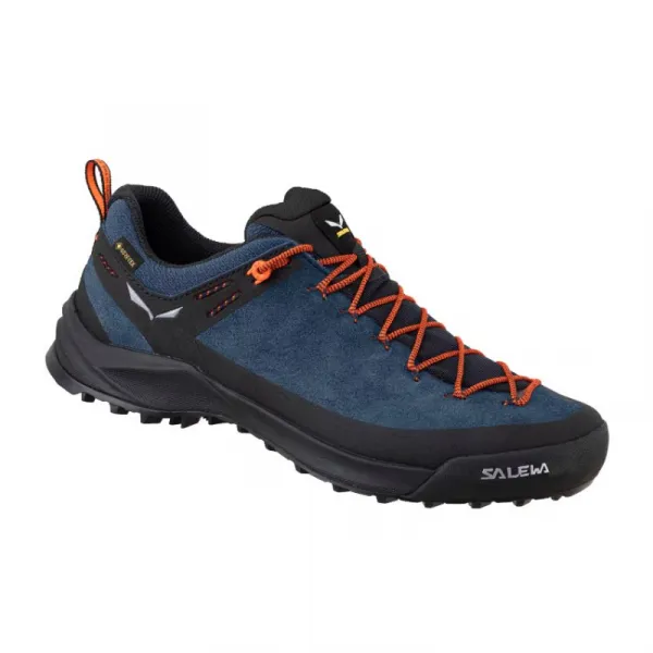Pánska nízka turistická celokožená obuv SALEWA Wildfire Leather GTX M dark denim black