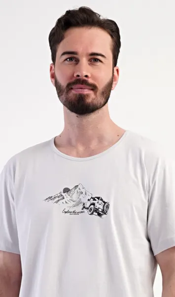 Sivé krátke pánske pyžamo Explorer