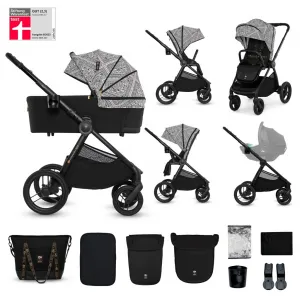 Kočík Kinderkraft Nea 2 limitovaná edícia Bizuu 2v1 Farba: Lunar Black