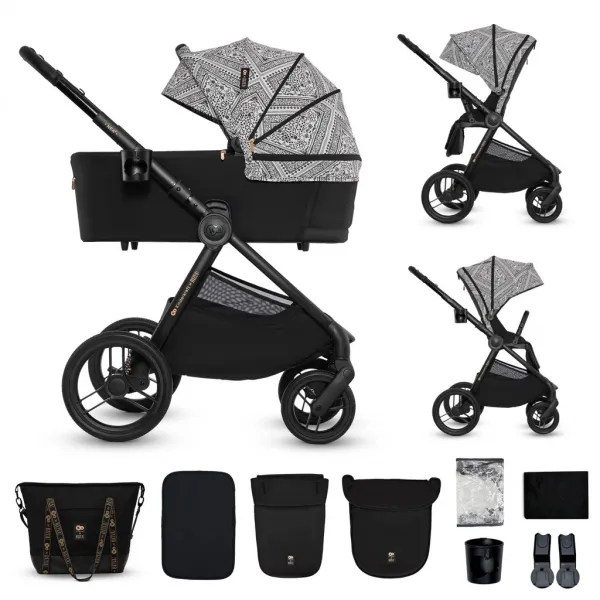Kočík Kinderkraft Nea 2 limitovaná edícia Bizuu 2v1 Farba: Lunar Black