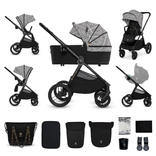 Kočík Kinderkraft Nea 2 limitovaná edícia Bizuu 2v1 Farba: Lunar Black