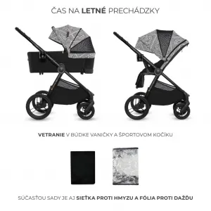 Kočík Kinderkraft Nea 2 limitovaná edícia Bizuu 2v1 Farba: Lunar Black