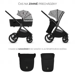 Kočík Kinderkraft Nea 2 limitovaná edícia Bizuu 2v1 Farba: Lunar Black