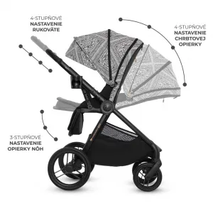 Kočík Kinderkraft Nea 2 limitovaná edícia Bizuu 2v1 Farba: Lunar Black