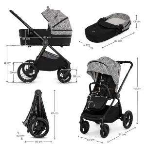 Kočík Kinderkraft Nea 2 limitovaná edícia Bizuu 2v1 Farba: Lunar Black