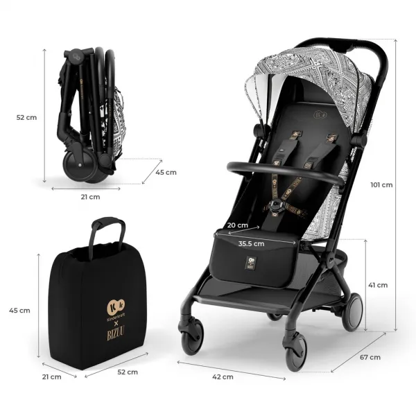 Kočík Kinderkraft Pilot 2 Limitovaná edícia Bizuu Farba: Dune Whisper