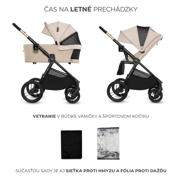 Kočík Kinderkraft Nea 2 limitovaná edícia Bizuu 2v1 Farba: Dune Whisper