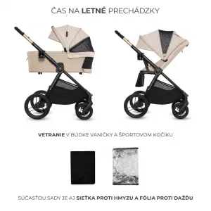 Kočík Kinderkraft Nea 2 limitovaná edícia Bizuu 2v1 Farba: Dune Whisper