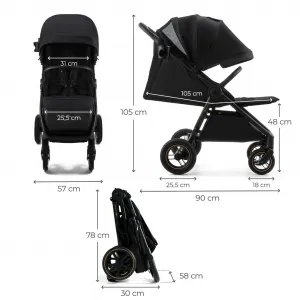 Kočík Kinderkraft Mitzy Air Farba: Black
