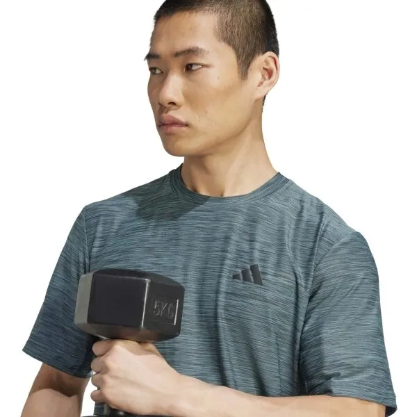 adidas TR-ES BASE T Pánske športové tričko, tmavo zelená, veľkosť