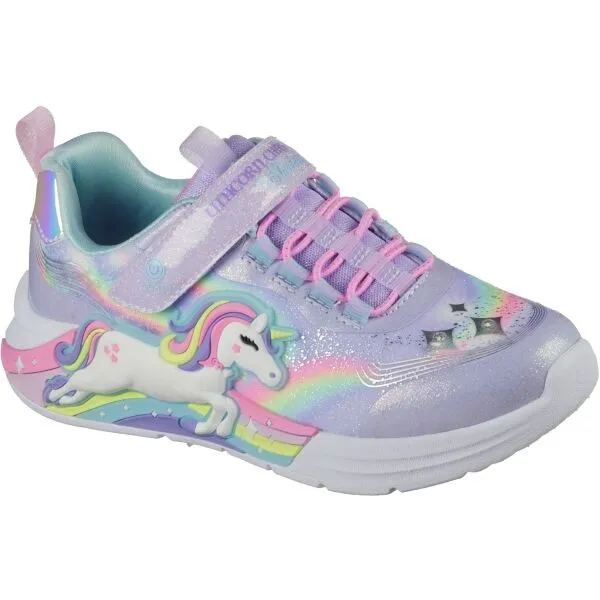 Skechers UNICORN Dievčenská vychádzková obuv, fialová, veľkosť