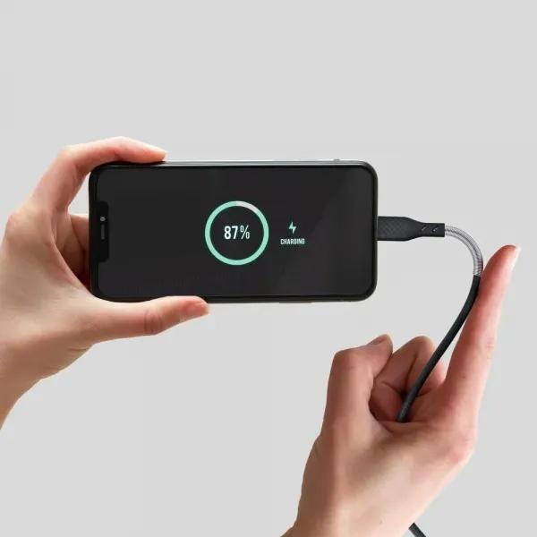 Forcell Carbon kábel, USB A - Lightning, 2,4 A, CB-01A, čierny, 1 meter