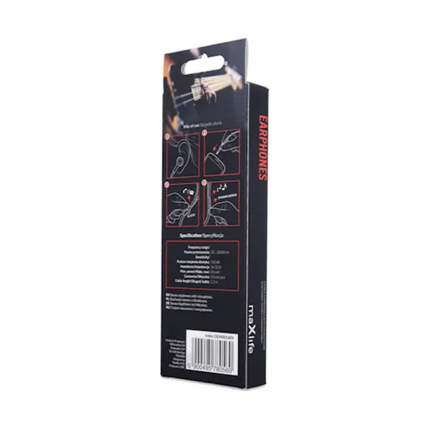 Slúchadlá do uši MAXLIFE MXEP-03 rose gold mikrof.