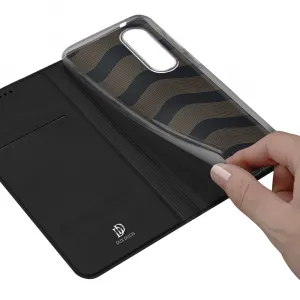 Dux Ducis Skin Pro knižkové puzdro na Samsung Galaxy S25 Edge, čierne