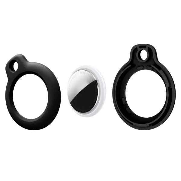 Tech-Protect Rough prívesok, Apple AirTag, čierny, 4 kusy