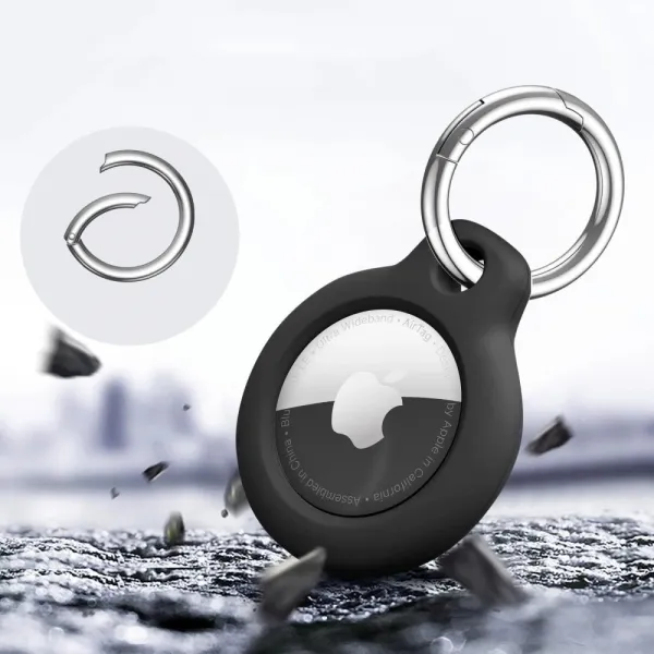 Tech-Protect Rough prívesok, Apple AirTag, čierny, 4 kusy