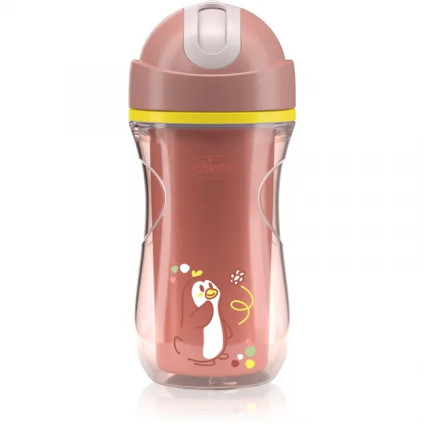 CHICCO Hrnček Sport so slamkou pink, 14m+