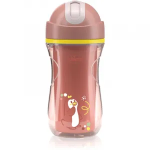 CHICCO Hrnček Sport so slamkou pink, 14m+
