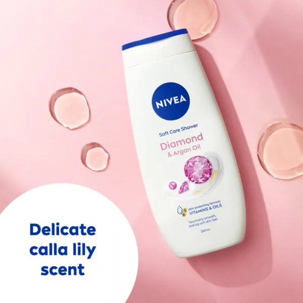 Nivea Care & Diamond upokojujúci sprchový gél 250 ml