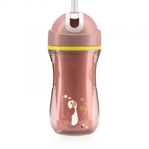 CHICCO Hrnček Sport so slamkou pink, 14m+