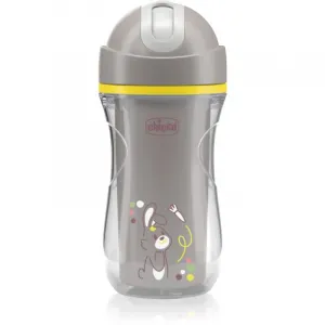 CHICCO Hrnček Sport so slamkou grey, 14m+