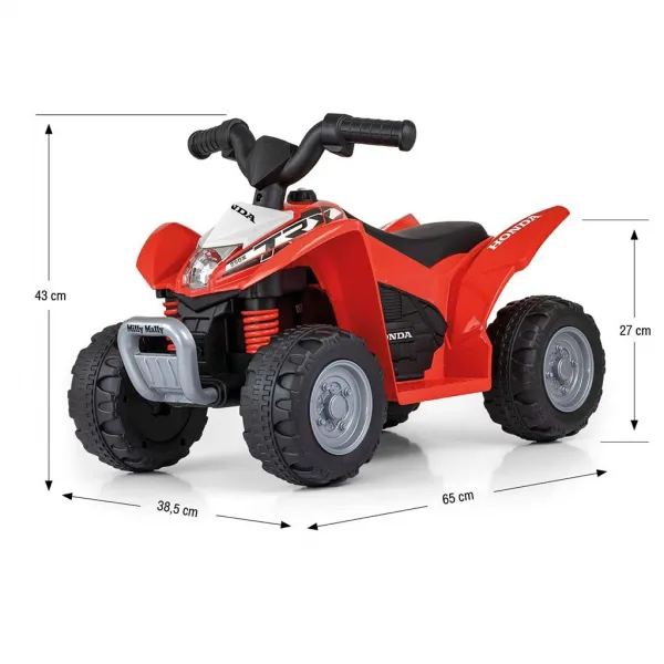 Elektrická štvorkolka Milly Mally Honda ATV červená
