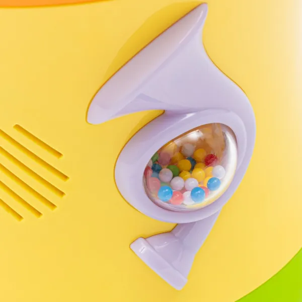 Obojstranný dynamický bubienok Baby Mix žltý