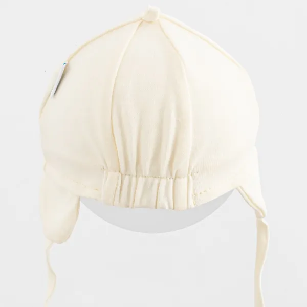 Detská bavlnená čiapka so šiltom New Baby Casually dressed cream Veľkosť: 56/62