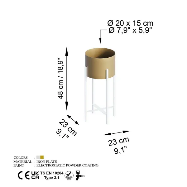 Dekoratívny kvetináč GED-026-C