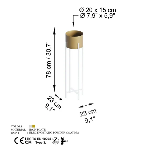 Dekoratívny kvetináč GED-025-C