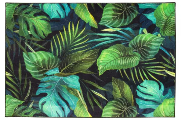 Koberec Palmové listy Monstera zelený