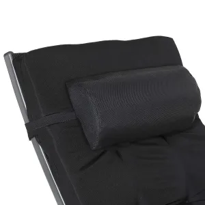 SONGMICS Zahradní lehátko FOLD černé