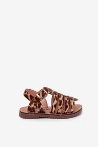 Boto Detské Sandále Dievčenské Z Eko Kože Leopard Mariana