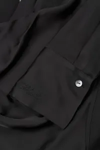 Šaty Karl Lagerfeld Satin Dress W/ Karl Chain Black
