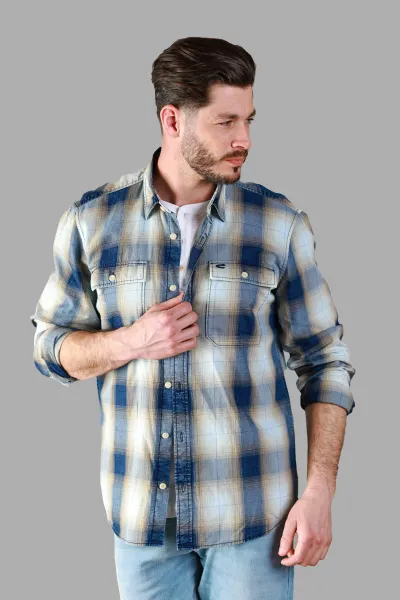 Košeľa Camel Active Longsleeve Shirt Dark Indigo
