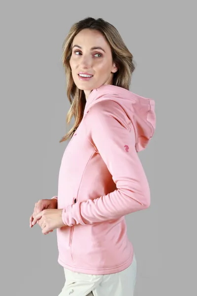 Mikina Peak Performance Flo W Chill Light Zip Hood Warm Blush