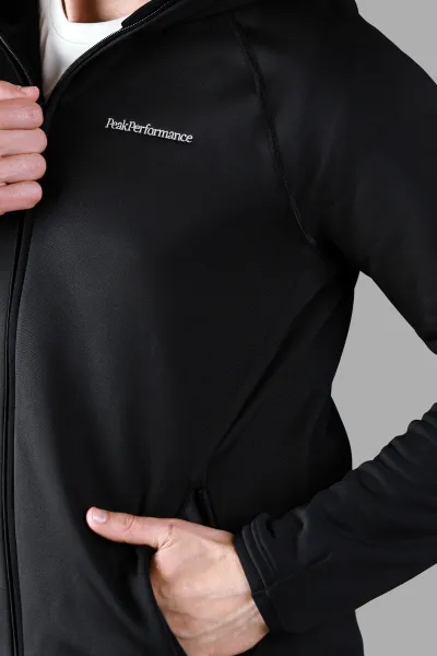 Mikina Peak Performance Flo M Chill Light Zip Hood Black