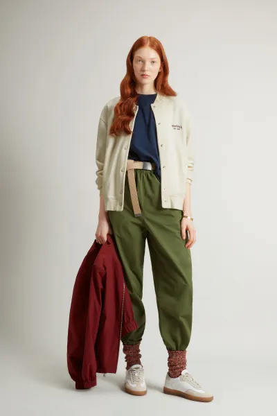 Mikina Woolrich Classic Fleece Bomber White