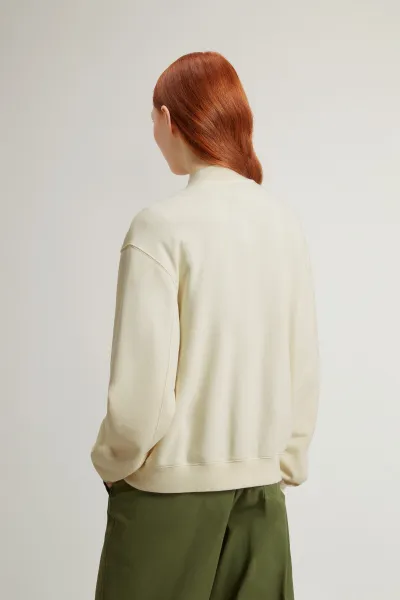 Mikina Woolrich Classic Fleece Bomber White