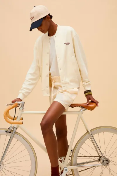Mikina Woolrich Classic Fleece Bomber White