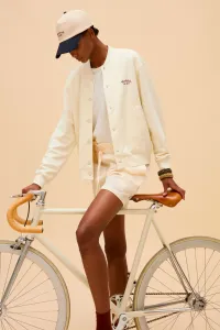 Mikina Woolrich Classic Fleece Bomber White