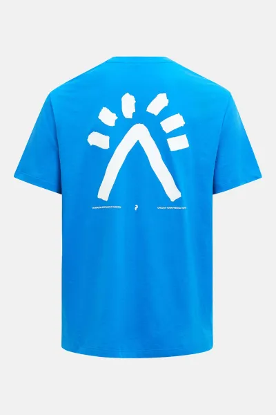 Tričko Peak Performance M Explore Graphic Tee Brilliant Blue