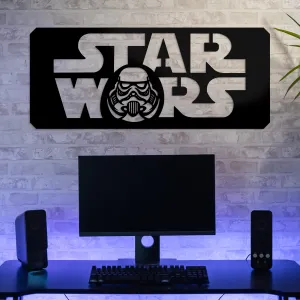 Drevené logo na stenu - Star Wars